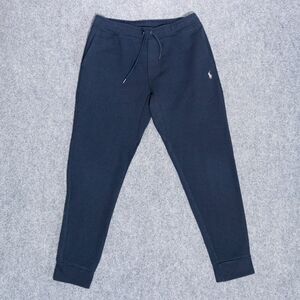 Polo Ralph Lauren Double Knit Jogger Pants Medium Blue Pony Logo Sweatpants